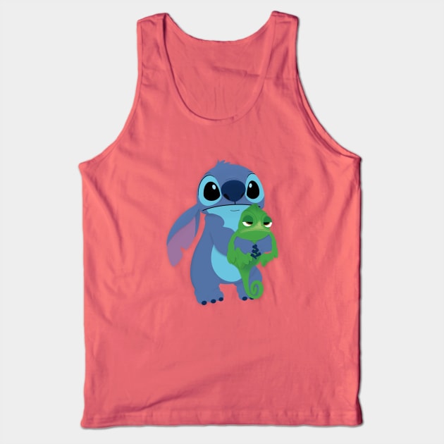 Stitch and Pascal Tank Top by mattrodz